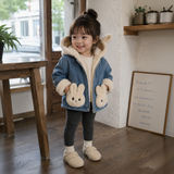 Girls Bunny Denim Coat – Warm & Comfort – Kinder Jas