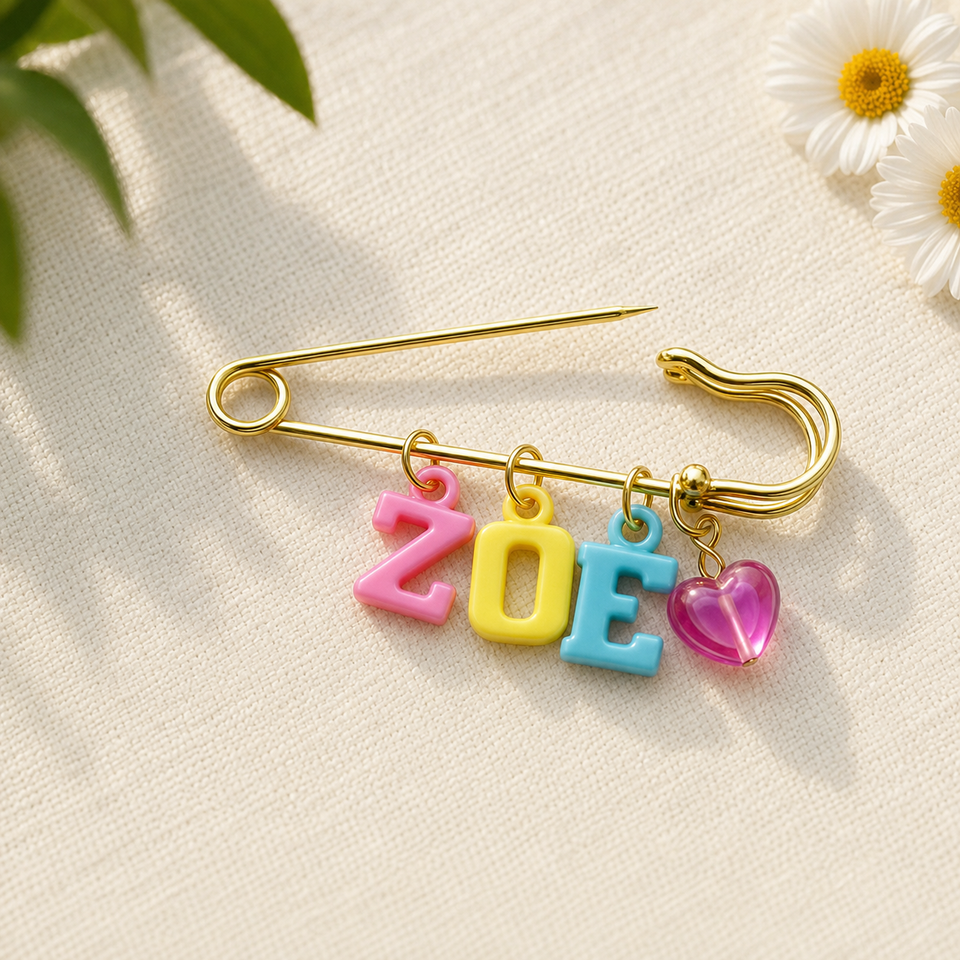 Personalized Charm Pin – Persoonlijk & Stijlvol – Naam Broche