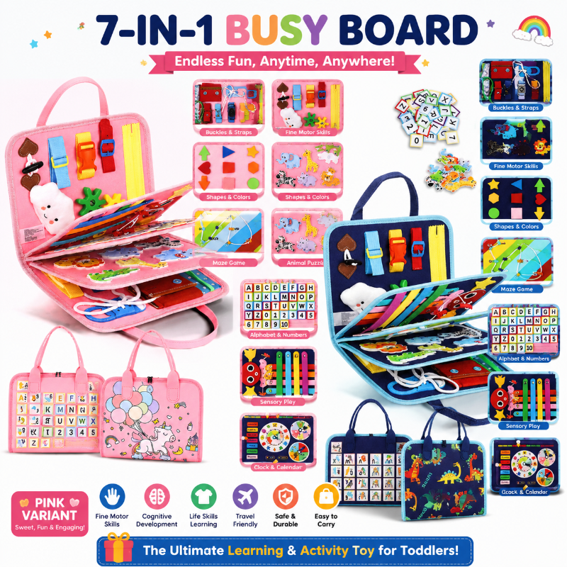 7-in-1 Busy Board – Motoriek & Leren – Activiteiten Bord