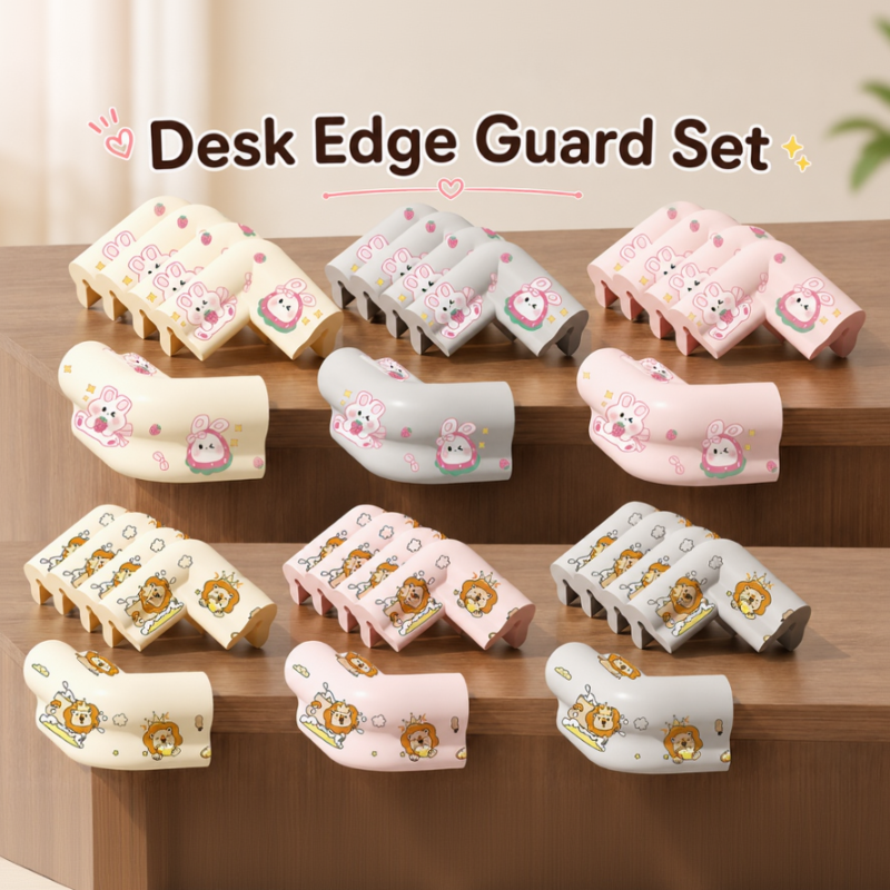 Desk Edge Guard Set – Veilig & Zacht – Hoekbeschermers (Set van 5)