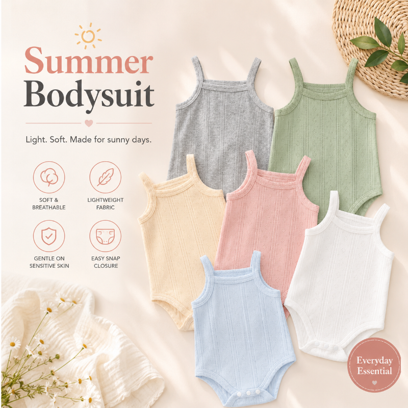 Summer Bodysuit – Luchtig & Comfort – Gebreide Baby Romper