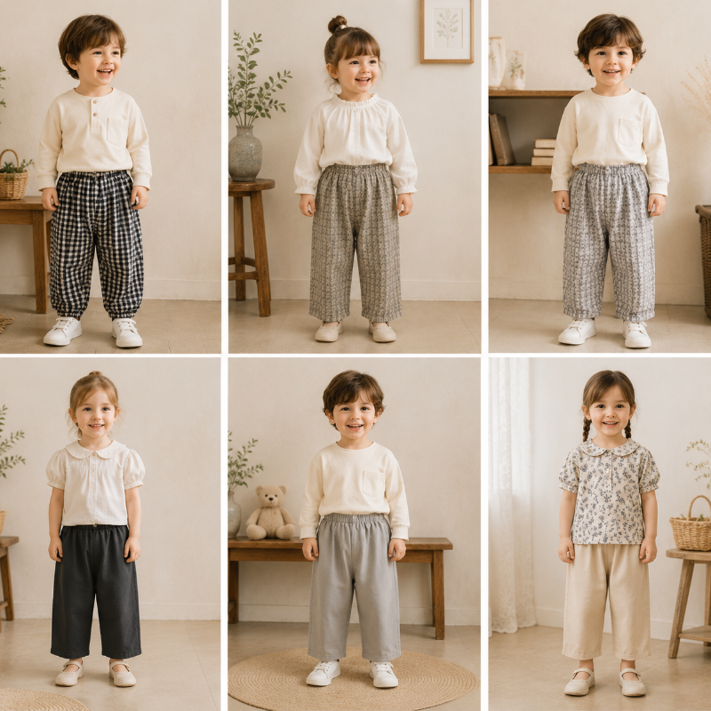 Plaid Cotton Pants – Luchtig & Ademend – Casual ballon/harem-stijl broek