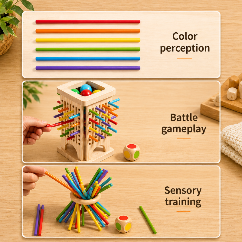 Wooden Stick Battle Game – Denken & Interactief – Strategie Bordspel
