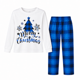 BlueChristmas – Elegant & Feestelijk – Familiepyjama met Kerstboomdesign