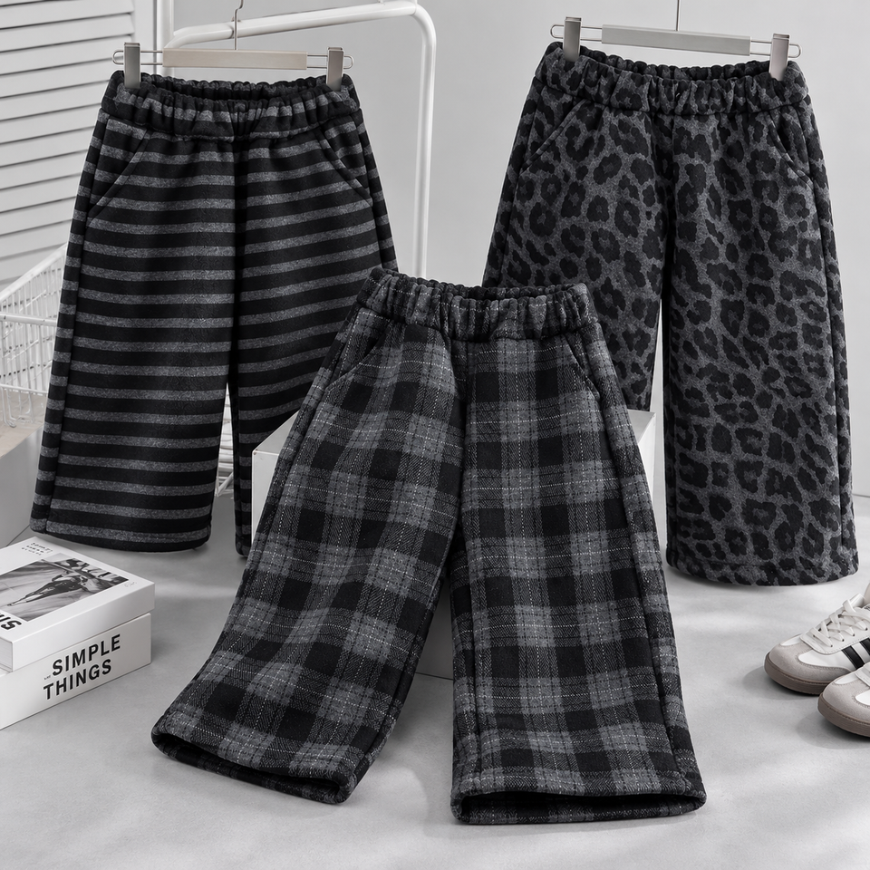 CozyPants – Warm & Comfortabel – Fleece Kinderbroek met Wijde Pijpen