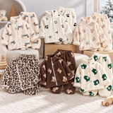 PlushBuds – Warm & Schattig – Pluche Kinder Set met Schattige Prints