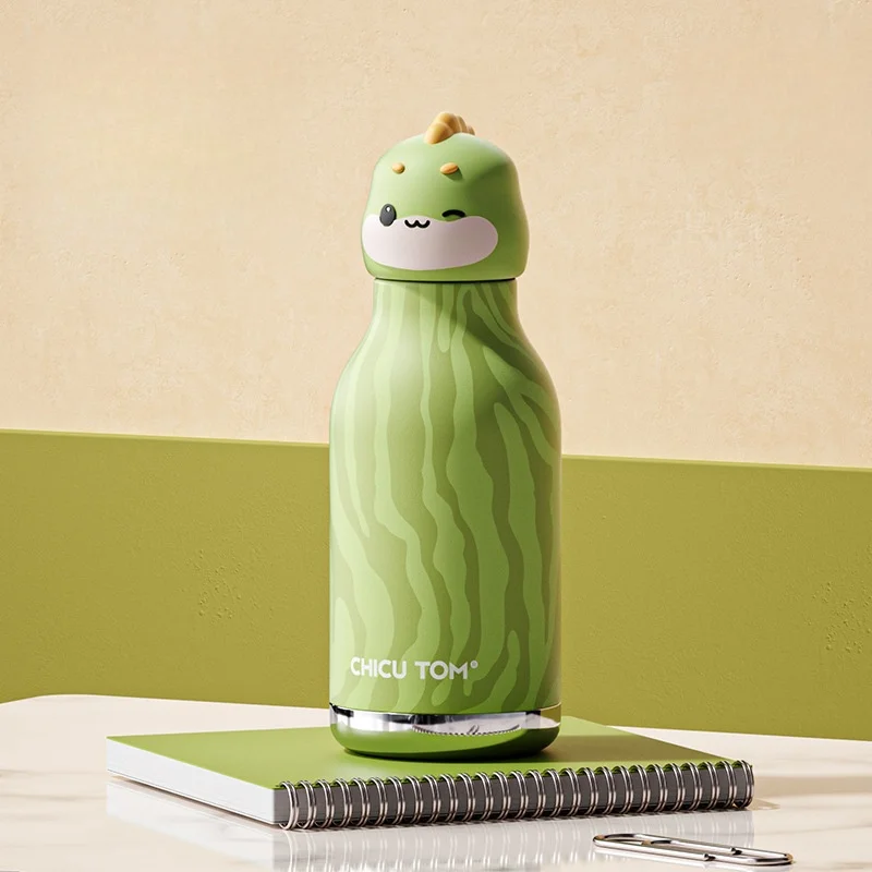 AnimalSip – Schattig & Praktisch – Kinder RVS-Thermosfles met Dierenprint