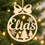 ChristmasName – Persoonlijk & Feestelijk – Houten Kersthanger met Naam