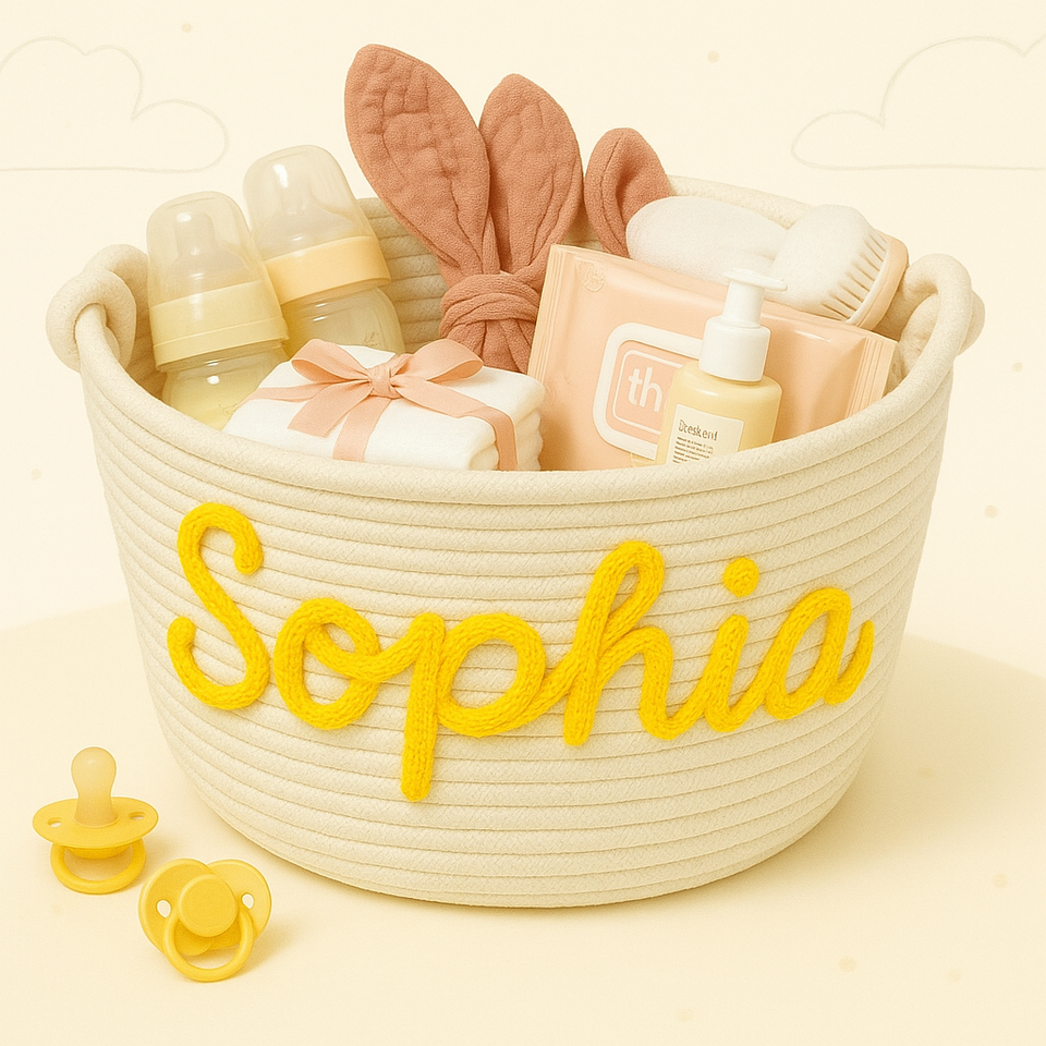 CuddleBasket – Schattig & Persoonlijk – Gepersonaliseerde Luiermand