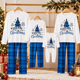 BlueChristmas – Elegant & Feestelijk – Familiepyjama met Kerstboomdesign