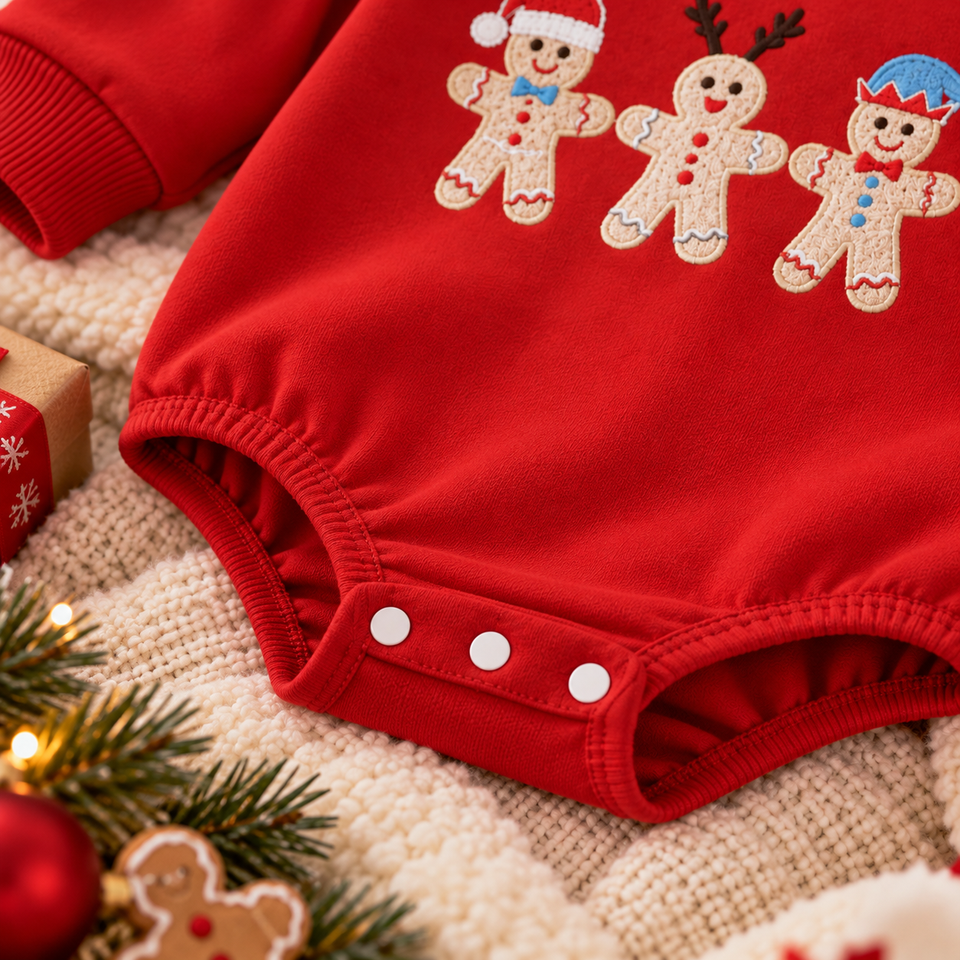 MerryBaby – Feestelijk & Schattig – Baby Romper met Kerstprint
