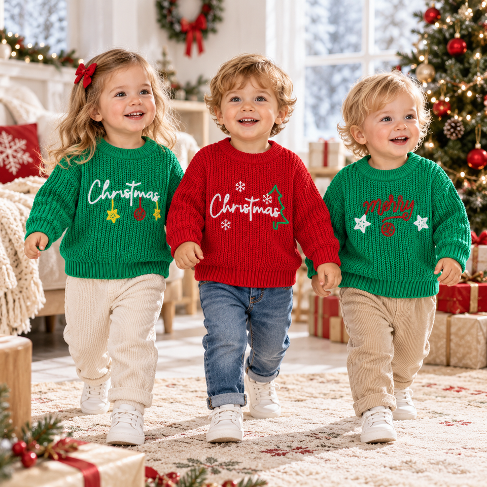 JoyKnit – Knus & Warm - Kersttrui met tekst