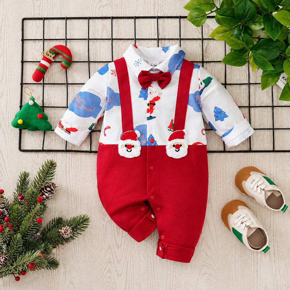 Mini Fashion™ - Zacht Materiaal - Baby Kerstkostuum