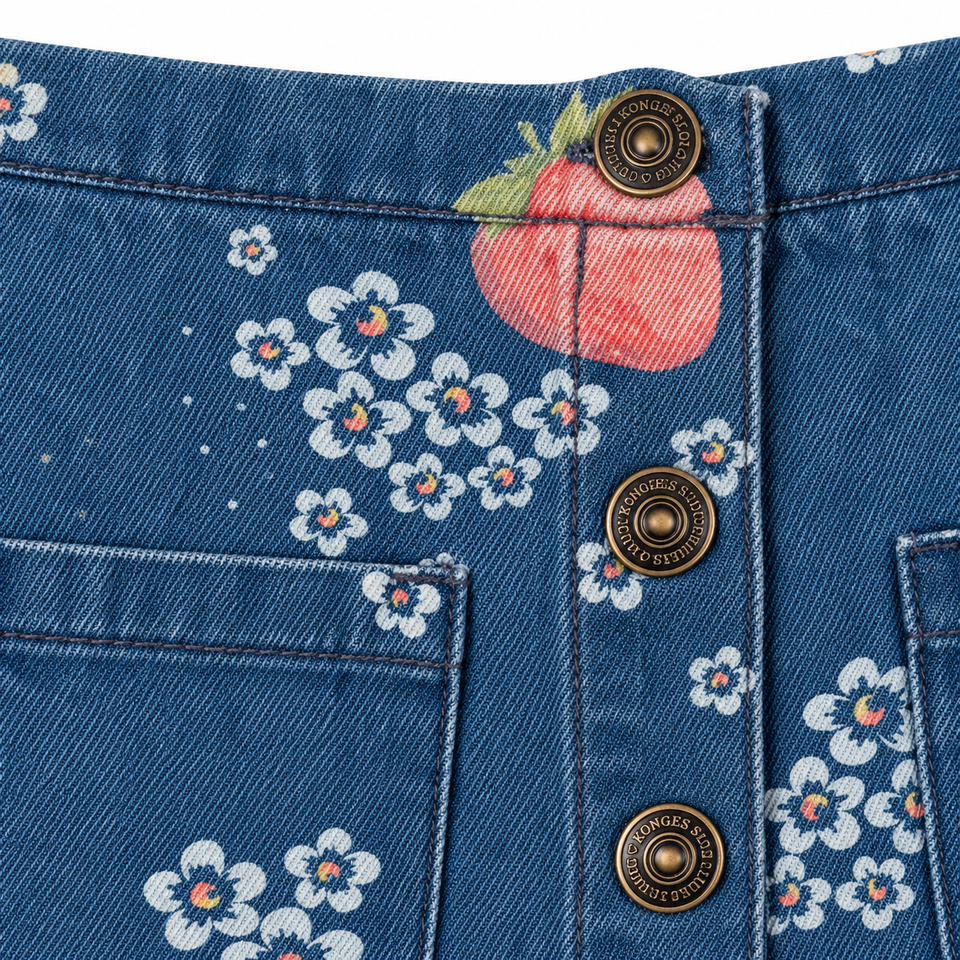 DenimCutie – Vrolijk & Comfortabel – Meisjesrokje van Denim met Print