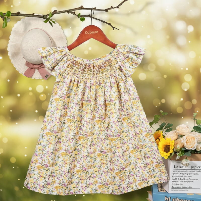 Floral Dress – Licht & Luchtig – Meisjes Flutter Sleeve Jurk