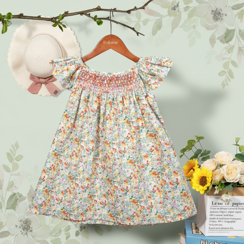 Floral Dress – Licht & Luchtig – Meisjes Flutter Sleeve Jurk