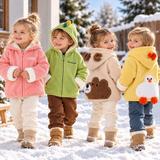 WinterBuddies – Warm & Schattig – Kinder Winterjas met Dierenprint