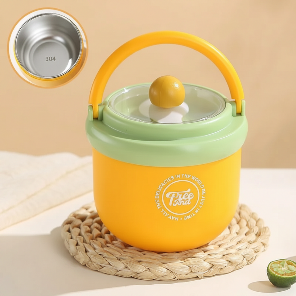 MealMate – Praktisch & Geïsoleerd – RVS Lunchkom met Lepel