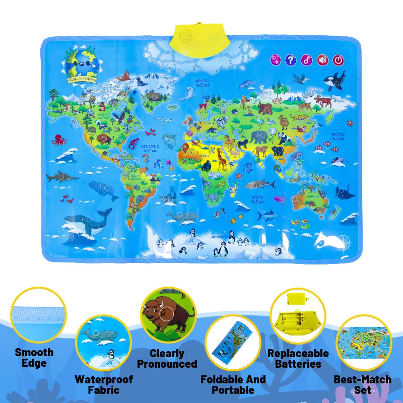 LittleExplorers – Leren & Spelen – Dieren wereldkaart