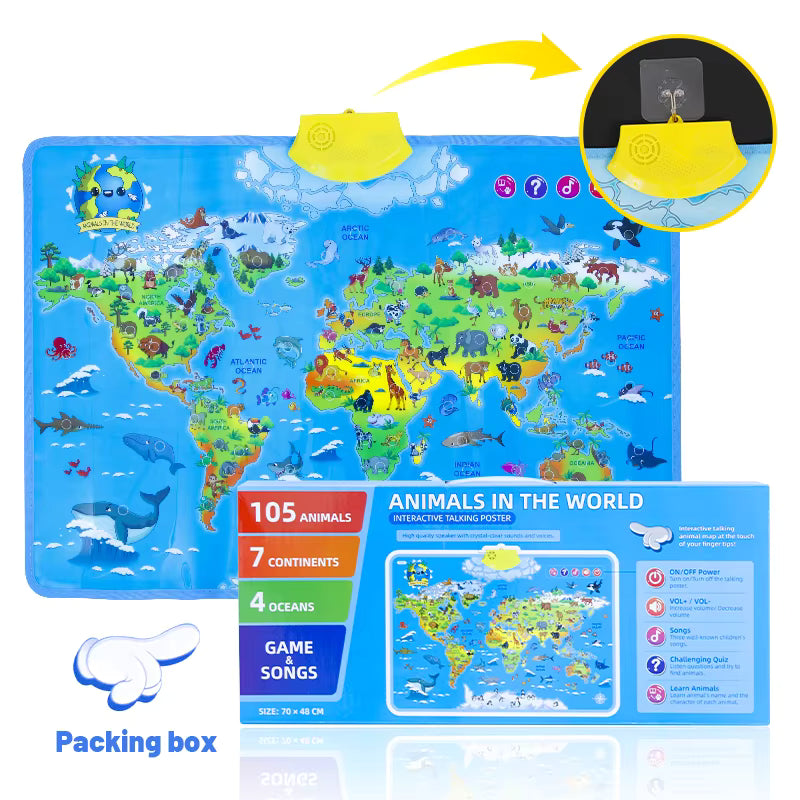 LittleExplorers – Leren & Spelen – Dieren wereldkaart