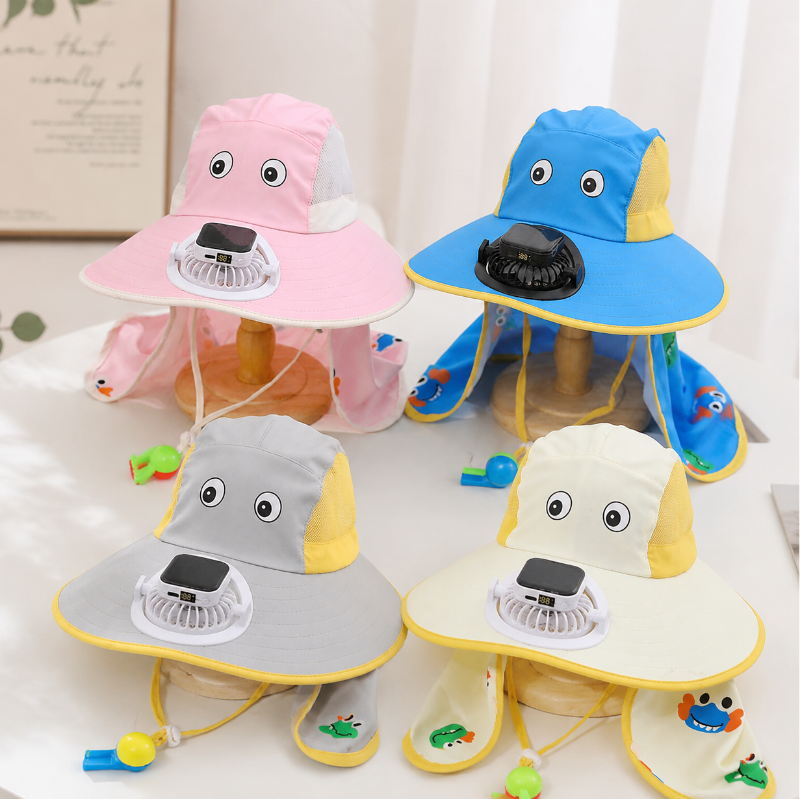 HappyShade – Zonbescherming & Koeling – Kinder Zomer Hoed met Ventilator
