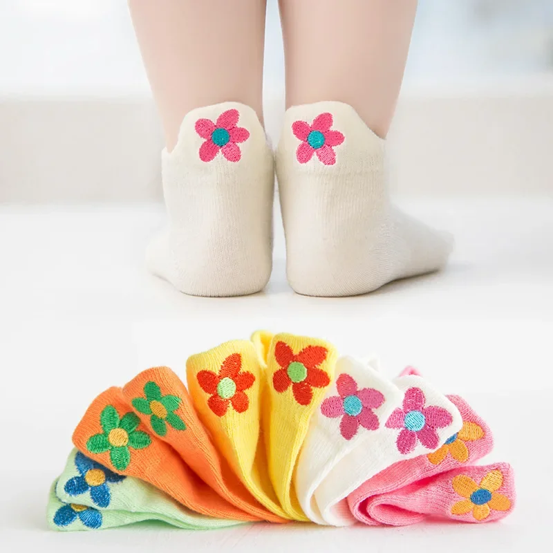 PlayfulToes – Kleurrijk & Zacht – Lage Kinder Sokjes (Set van 5)