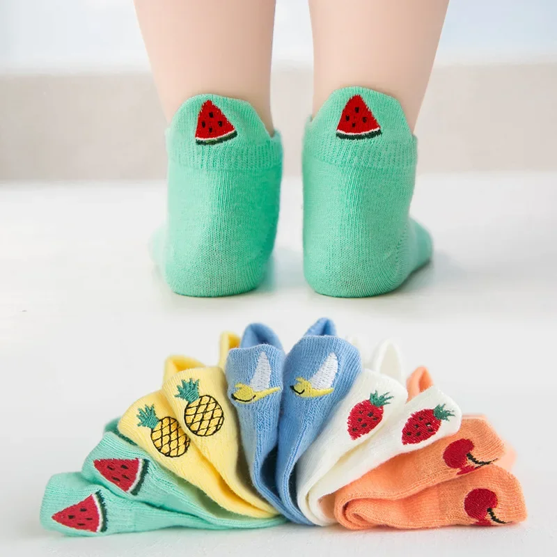 PlayfulToes – Kleurrijk & Zacht – Lage Kinder Sokjes (Set van 5)