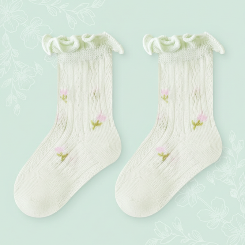 HappyToes – Kleurijk & Schattig – Baby Sokken (Set van 5)