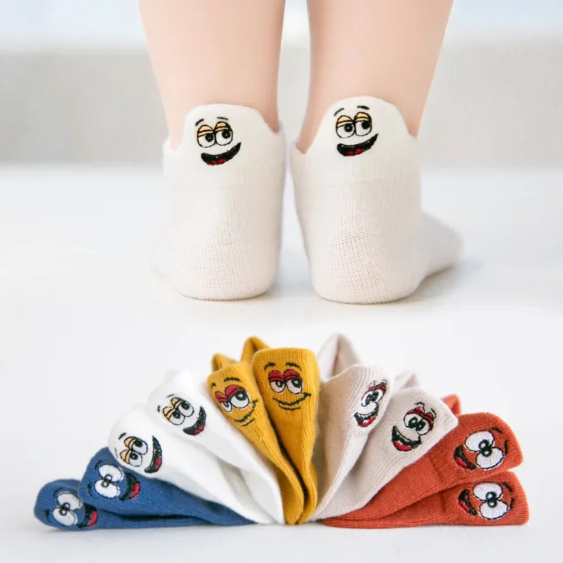 PlayfulToes – Kleurrijk & Zacht – Lage Kinder Sokjes (Set van 5)