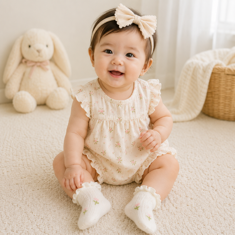 HappyToes – Kleurijk & Schattig – Baby Sokken (Set van 5)