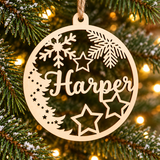 ChristmasName – Persoonlijk & Feestelijk – Houten Kersthanger met Naam