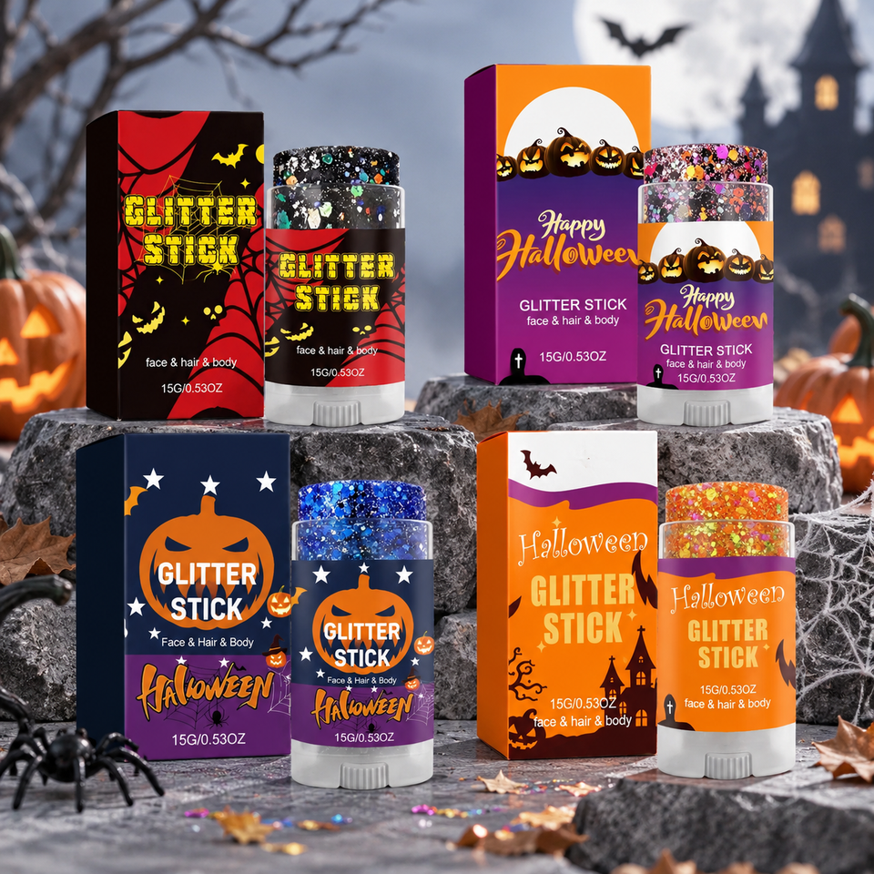 GlitterPop – Sprankelend & Feestelijk – Halloween Glitter Stick voor Gezicht, Haar en Lichaam