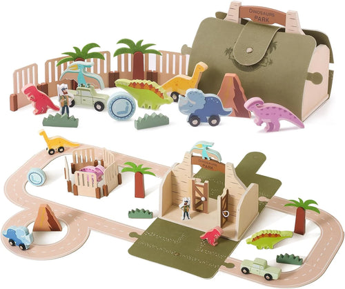 Woods™ - Prehistorisch Plezier - Houten Dino Park Set