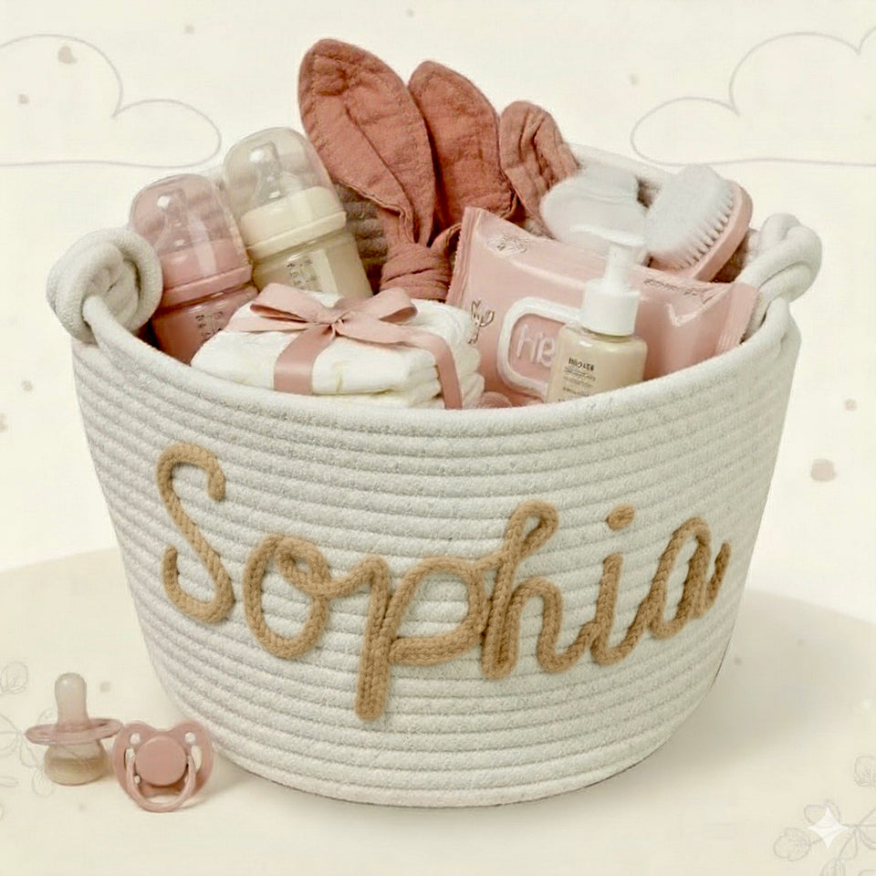 CuddleBasket – Schattig & Persoonlijk – Gepersonaliseerde Luiermand