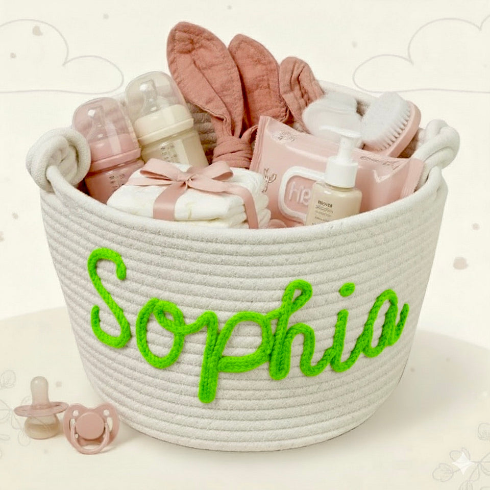 CuddleBasket – Schattig & Persoonlijk – Gepersonaliseerde Luiermand