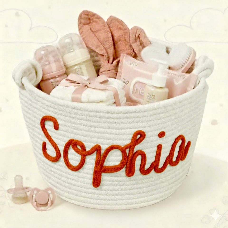 CuddleBasket – Schattig & Persoonlijk – Gepersonaliseerde Luiermand