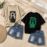 CoolBoys – Stoer & Comfortabel – Jongens Outfit met Shirt en Spijkerbroek Short