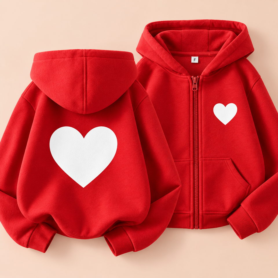 LittleLove – Zacht & Lief – Kinder Hoodie met Hartjesprint