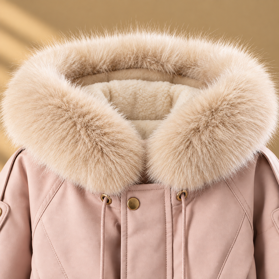 CozyParka – Warm & Zacht – Meisjes Winterjas met Pluche Kraag