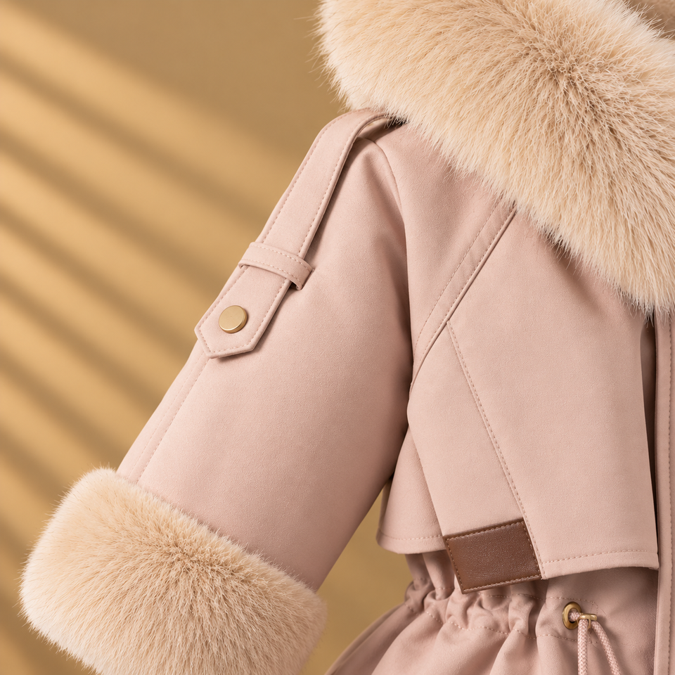 CozyParka – Warm & Zacht – Meisjes Winterjas met Pluche Kraag