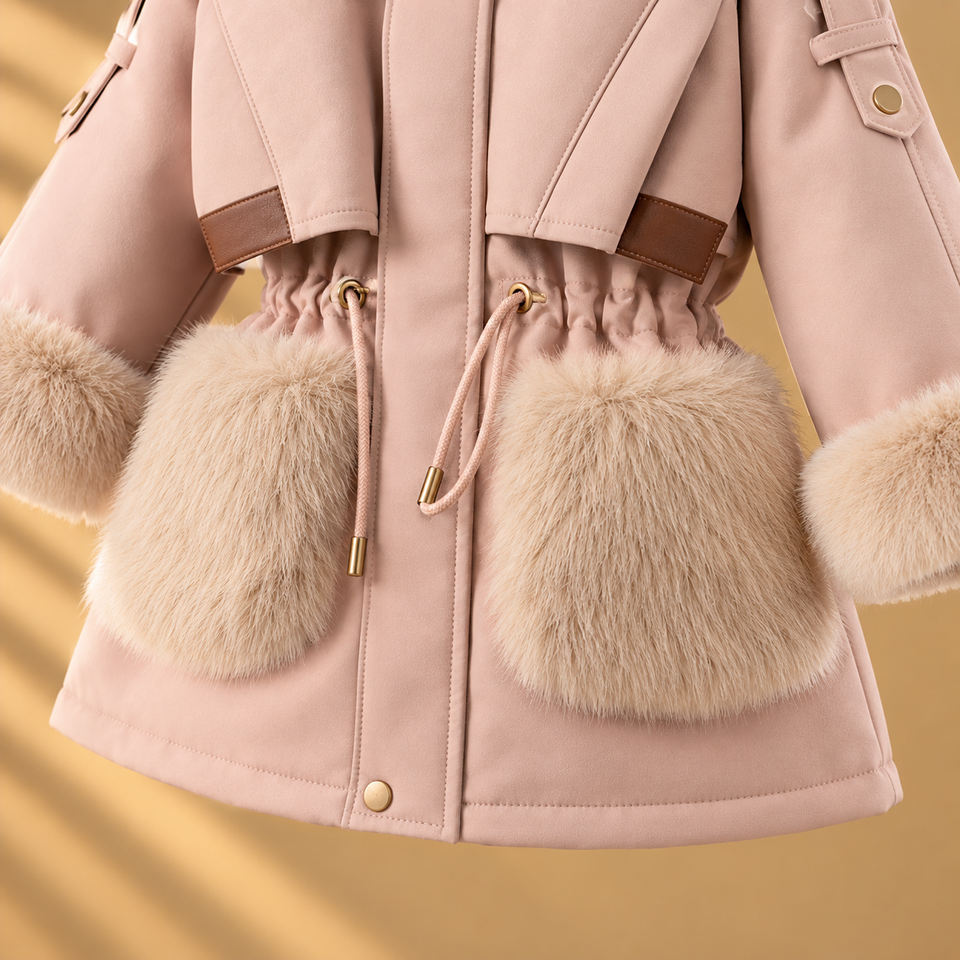 CozyParka – Warm & Zacht – Meisjes Winterjas met Pluche Kraag