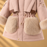 CozyParka – Warm & Zacht – Meisjes Winterjas met Pluche Kraag