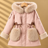 CozyParka – Warm & Zacht – Meisjes Winterjas met Pluche Kraag