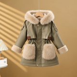 CozyParka – Warm & Zacht – Meisjes Winterjas met Pluche Kraag