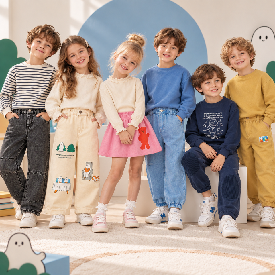 TrendStyle – Trendy & Comfortabel – Kinderbroek Jogging-Denim Stijl