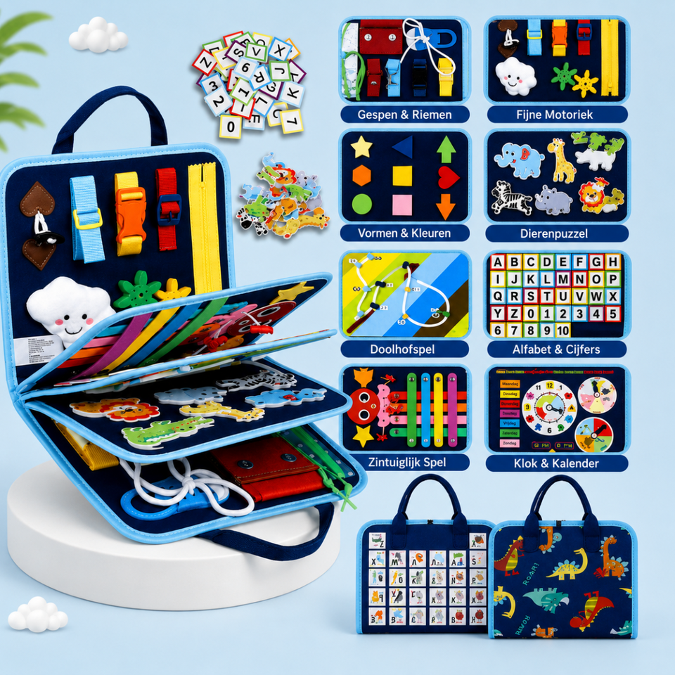 7-in-1 Busy Board – Motoriek & Leren – Activiteiten Bord