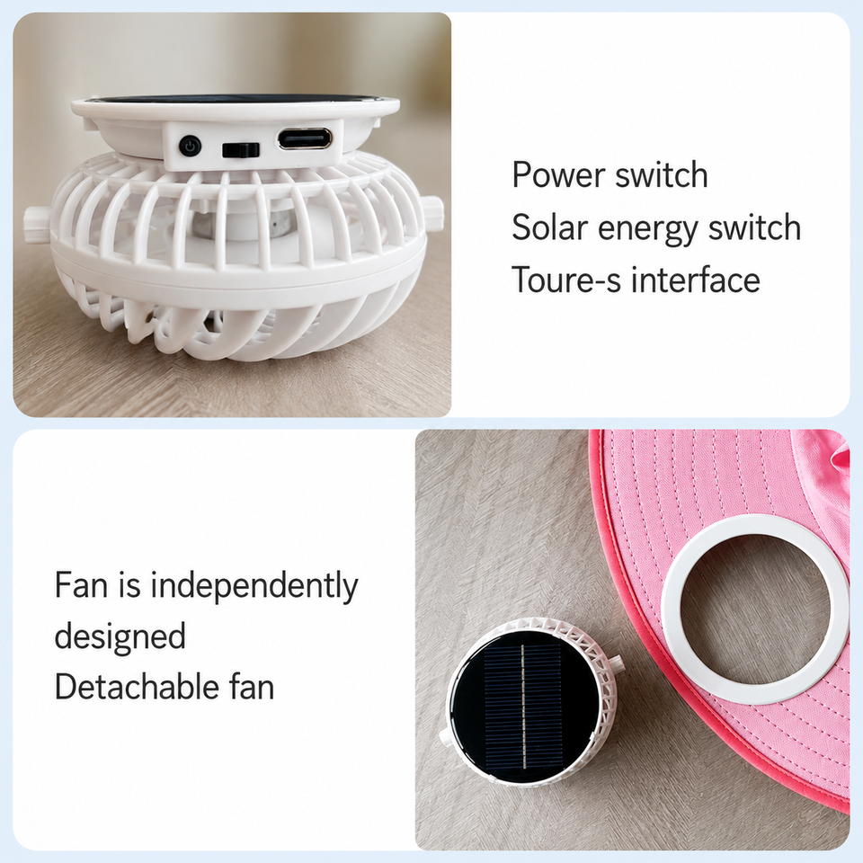 HappyShade – Zonbescherming & Koeling – Kinder Zomer Hoed met Ventilator