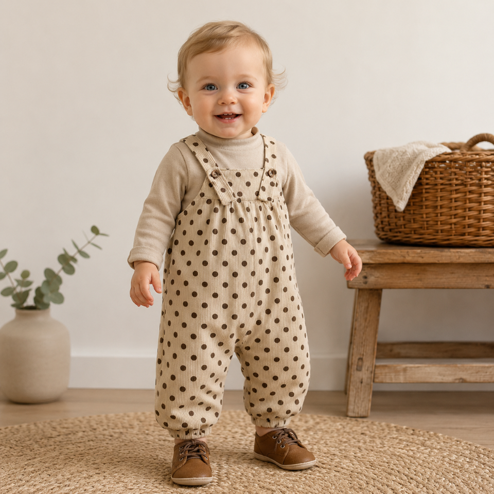 BabyBloom – Schattig & Comfortabel – Jumpsuit met Gestippeld Design