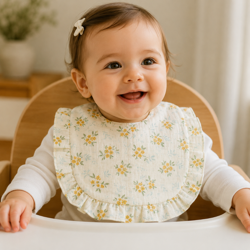 BabyBloom – Schattig & Comfortabel – Baby Slabbetje met Ruffle Rand
