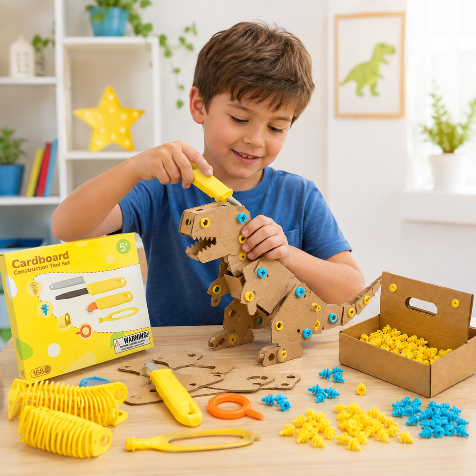 CardboardMaster – Speels & Ontwikkelend – Knutsel Bouwpakket voor Karton